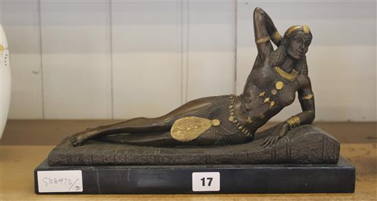 Egyptian art deco style reclining figure